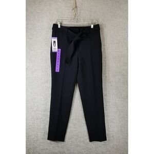 Hilary Radley Tie Belt Dress Pants Trousers Black Women's 4 (32x28.5) NWT